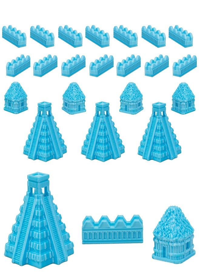 BKPrint3D Custom Civilizations for Catan Board Game | Replacement Player Sets | Settlers Pieces | Base Cities Settlements Roads | 3D Printed | (Mayan Base Set) - Image 1